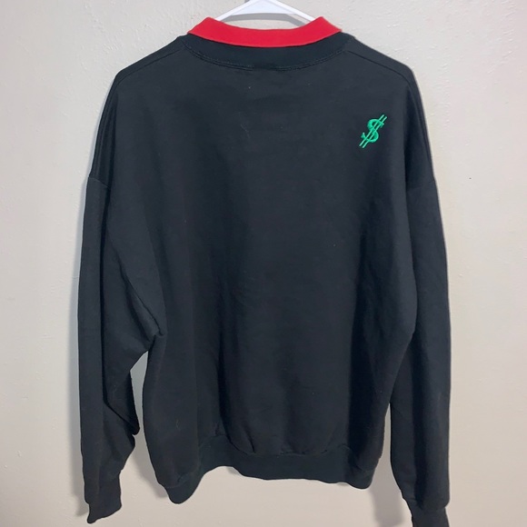 Jerzees Long Sleeve Black/Red Lucky Bingo Polo - Picture 2 of 5